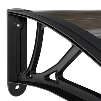 Deurluifel 300x75 cm polycarbonaat zwart 6