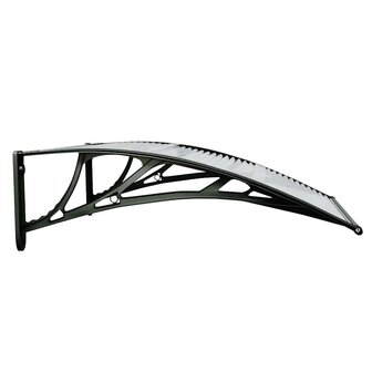Deurluifel 80x75 cm polycarbonaat zwart en transparant 5