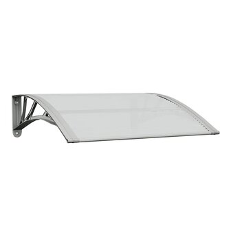 Deurluifel Grijs en Transparant 80x75 cm Polycarbonaat 2