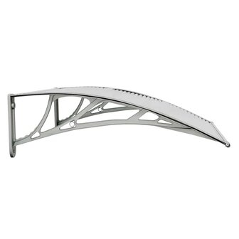 Deurluifel Grijs en Transparant 80x75 cm Polycarbonaat 5