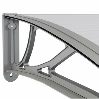 Deurluifel Grijs en Transparant 80x75 cm Polycarbonaat 6