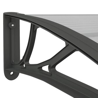 Deurluifel 100x75 cm polycarbonaat zwart en transparant 6