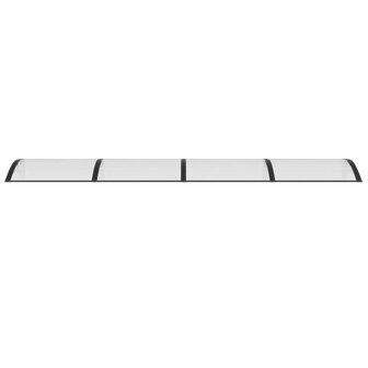 Deurluifel 350x75 cm polycarbonaat zwart en transparant 4