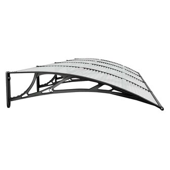 Deurluifel 350x100 cm polycarbonaat zwart 5