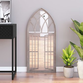 Spiegel 100x45 cm ijzer zandkleurig 1