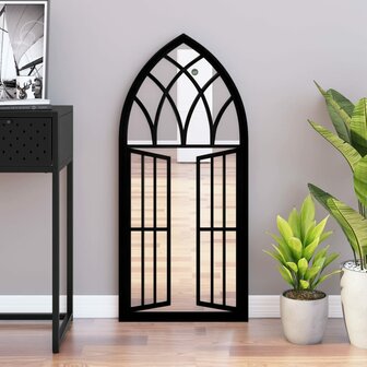 Spiegel 100x45 cm ijzer zwart 1