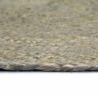 Placemats 4 st rond 38 cm jute effen grijs 3