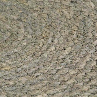 Placemats 4 st rond 38 cm jute effen grijs 4