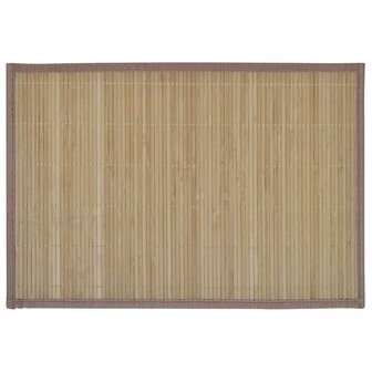 6 st Placemats 30x45 cm bamboe bruin 2