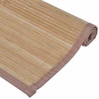6 st Placemats 30x45 cm bamboe bruin 4