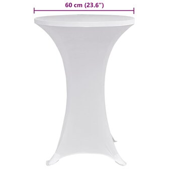 Statafelhoes 4 st stretch &Oslash;60 cm wit 6