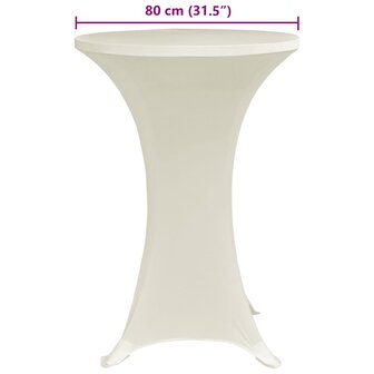 Statafelhoes 4 st stretch &Oslash;80 cm cr&egrave;me 6