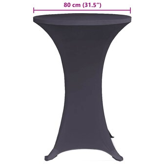Tafelhoes stretch 4 st 80 cm antraciet 6