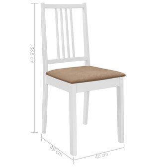 5-delige Eethoek MDF wit 12
