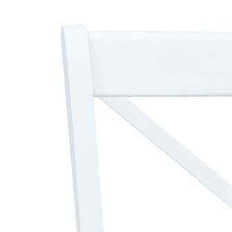 5-delige Eethoek massief rubberwood wit en bruin 6