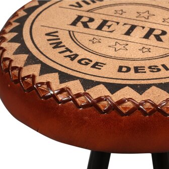 Barset massief gerecycled hout, echt leer en canvas 3-delig 12