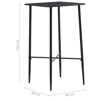 3-delige Barset stof zwart 12