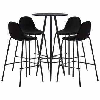 5-delige Barset stof zwart 1