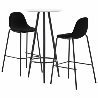 3-delige Barset stof zwart 1