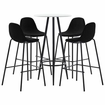 5-delige Barset stof zwart 1