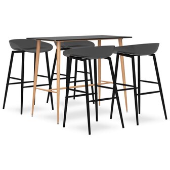 5-delige Barset zwart en grijs 1