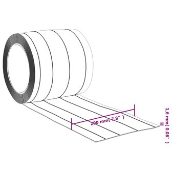 Deurgordijn 200 mm x 1,6 mm 10 m PVC transparant 7