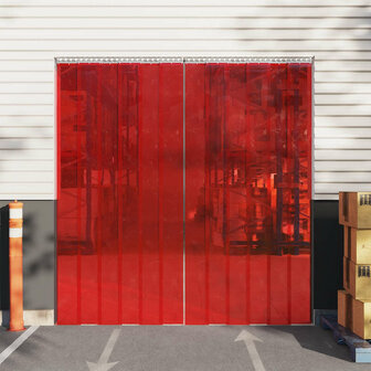 Deurgordijn 200x1,6 mm 25 m PVC rood 1