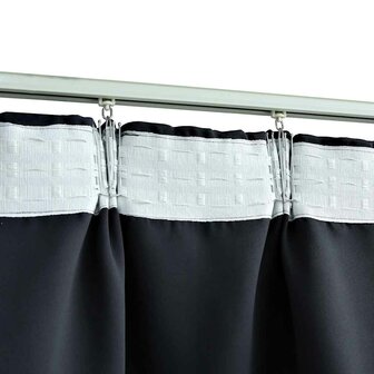 Gordijnen verduisterend met haken 2 st 140x175 cm antraciet 4