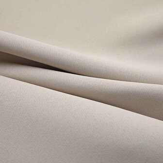 Gordijn verduisterend met metalen ringen 2 st 140x175 cm beige 4