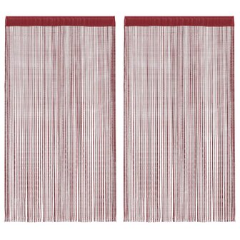 Dradengordijnen 100x250 cm wijnrood 2 st 1