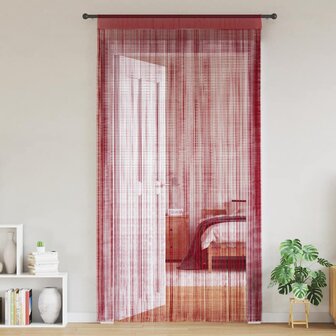 Draadgordijnen 140x250 cm wijnrood 2 st 2