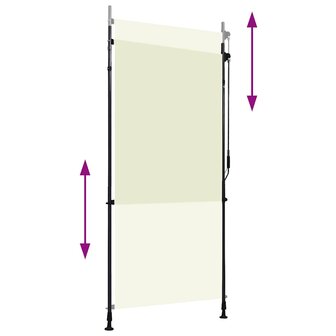 Rolgordijn voor buiten 100x270 cm cr&egrave;me 3