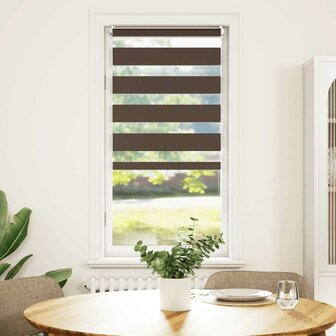 Duo Rolgordijn 40x100 cm stofbreedte 36,7 cm koffiebruin 1