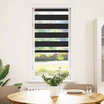 Duo Rolgordijn 80x150 cm stofbreedte 76,7 cm zwart 1