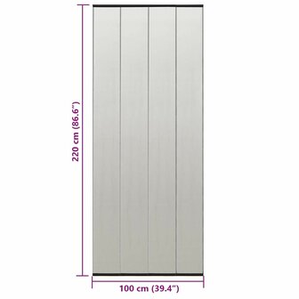 Vliegengordijn 100x220 cm polyester mesh zwart 8