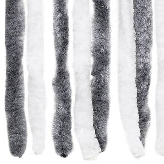 Vliegengordijn 100x220 cm chenille grijs en wit 5