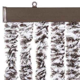 Vliegengordijn 90x220 cm chenille bruin en beige 4