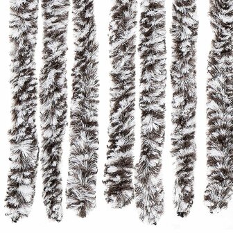 Vliegengordijn 90x220 cm chenille bruin en beige 5