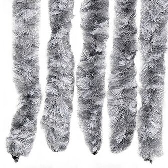 Vliegengordijn 100x220 cm chenille wit en grijs 5