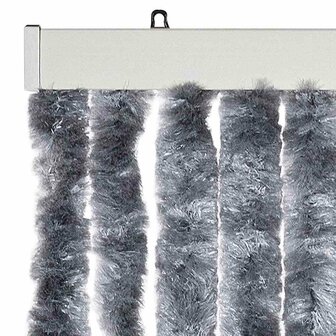 Vliegengordijn 56x185 cm chenille zilverkleurig 4