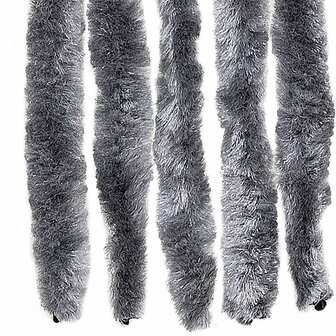Vliegengordijn 56x185 cm chenille zilverkleurig 5