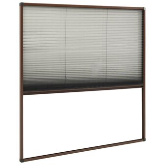 Raamhor pliss&eacute; 120x120 cm aluminium bruin 4