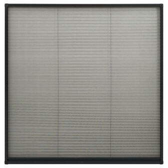 Raamhor pliss&eacute; 120x120 cm aluminium antraciet 2
