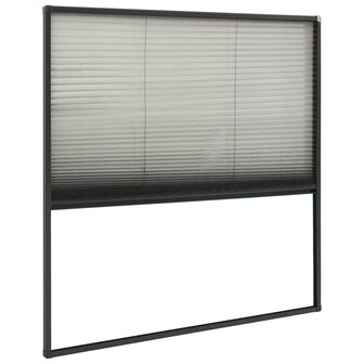 Raamhor pliss&eacute; 120x120 cm aluminium antraciet 4
