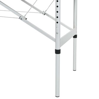 Massagetafel inklapbaar met aluminium frame (vier delen / cr&egrave;mewit) 6