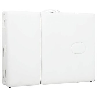 Massagetafel inklapbaar met aluminium frame (vier delen / cr&egrave;mewit) 9