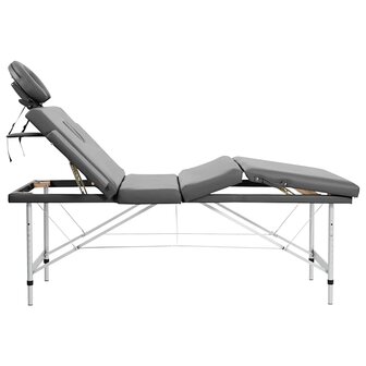 Massagetafel met 4 zones 186x68 cm aluminium frame antraciet 3