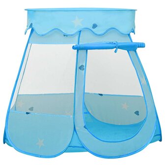 Kinderspeeltent met 250 ballen 102x102x82 cm blauw 2