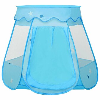 Kinderspeeltent met 250 ballen 102x102x82 cm blauw 5