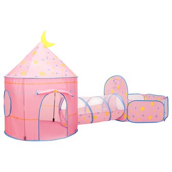 Kinderspeeltent met 250 ballen 301x120x128 cm roze 4